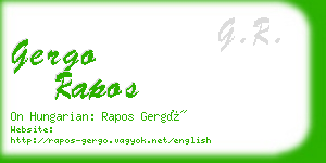 gergo rapos business card